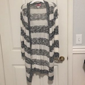 Long striped cardigan